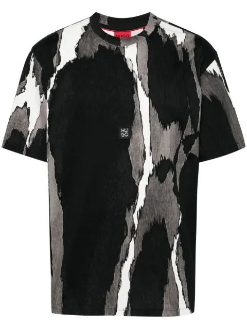 HUGO Camiseta com estampa abstrata