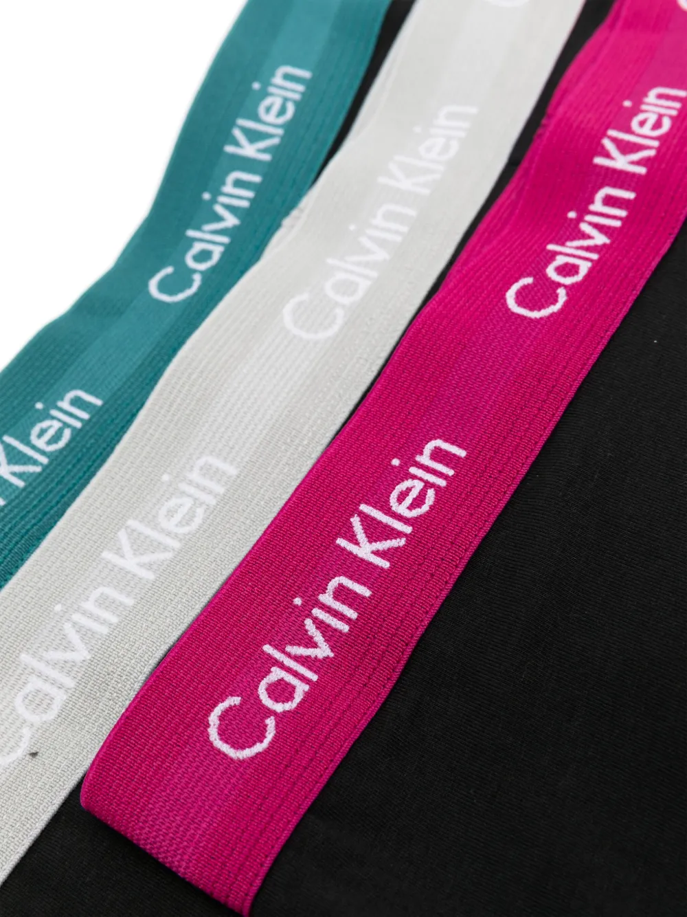 Calvin Klein Drie boxershorts met logoband Zwart