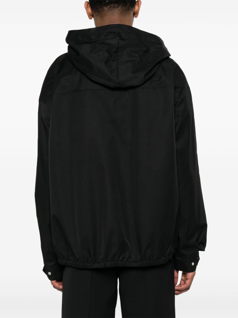 Shop Lanvin Zip-up Hooded Jacket In Black