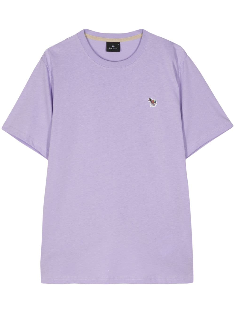 Ps By Paul Smith Zebra-appliquéd Cotton T-shirt In Purple