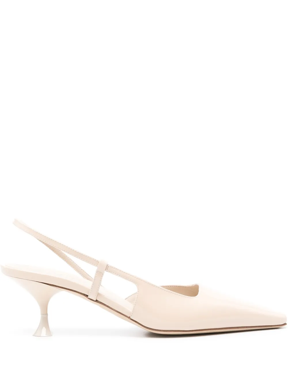 3juin Kira Calf Leather Slingback Pumps In Neutrals