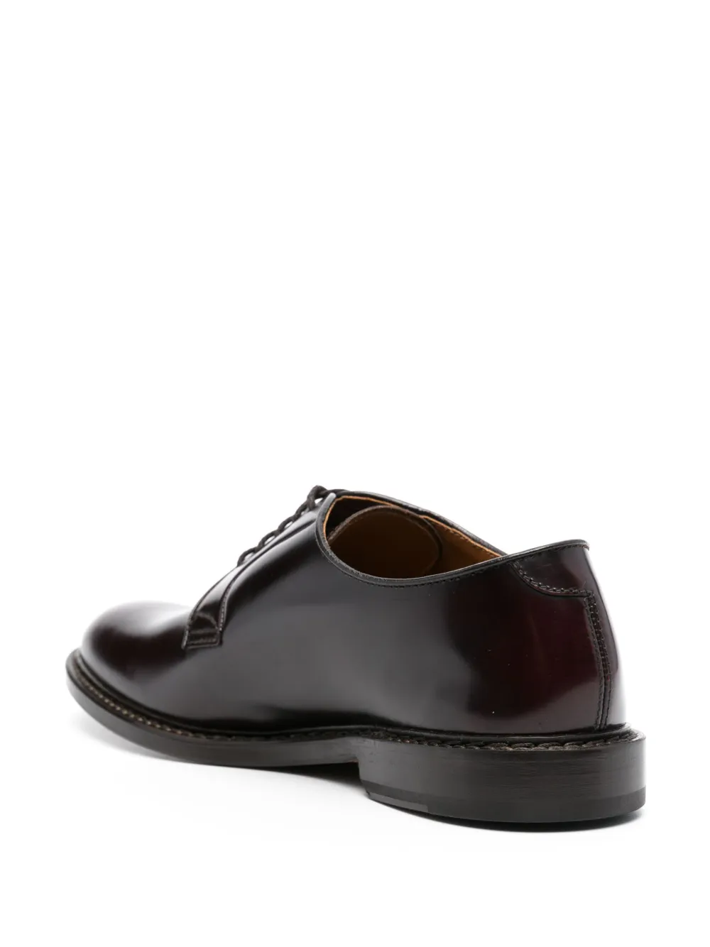 Shop Doucal's Leather Derby Shoes In Red