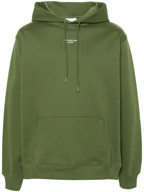 Drôle De Monsieur slogan-print cotton hoodie