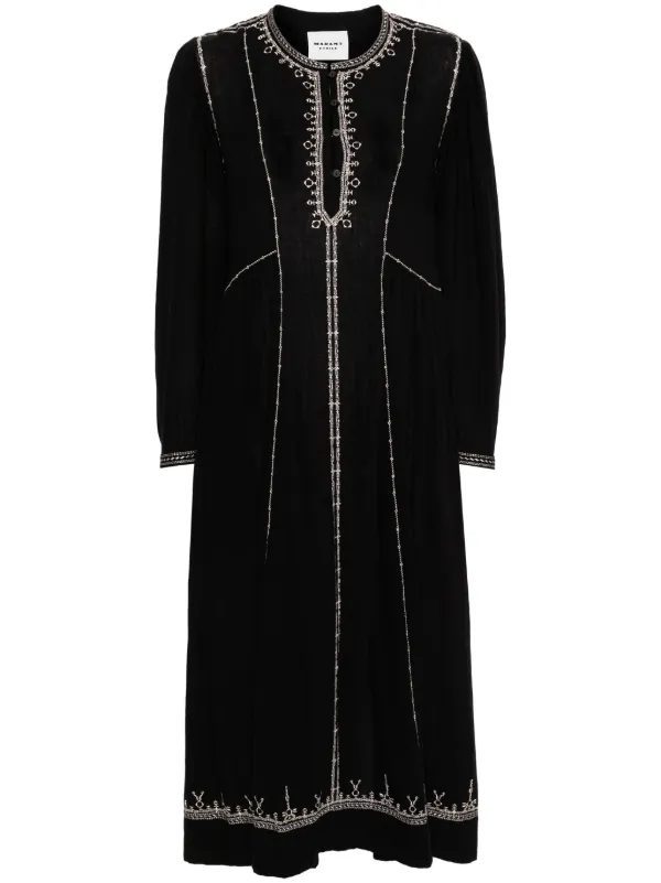 MARANT ETOILE Pippa Cotton Dress Black FARFETCH CA
