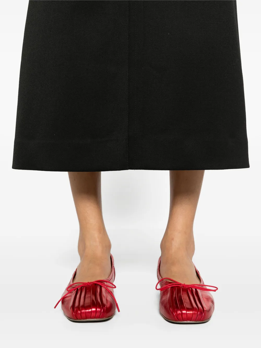 MM6 Maison Margiela High waist twill midi-rok Zwart