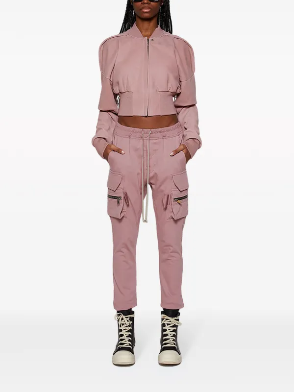 Rick Owens クロップド ボンバージャケット | ピンク | FARFETCH JP