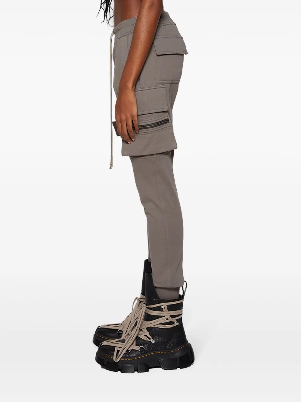 Shop Rick Owens Mastodon Cotton Cargo Trousers In Brown