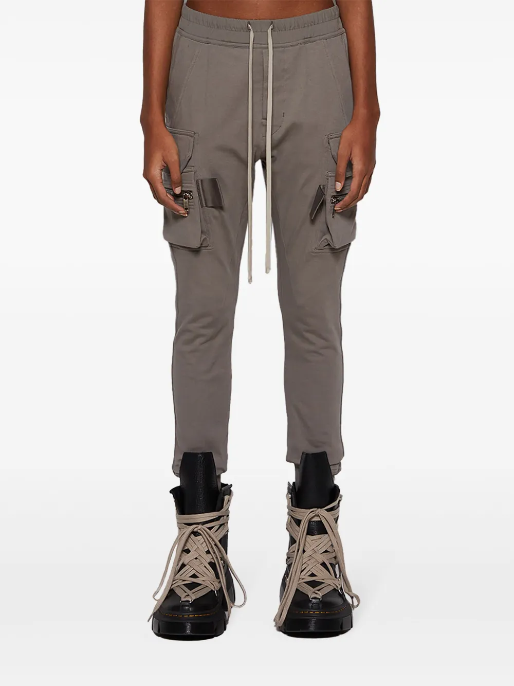 Shop Rick Owens Mastodon Cotton Cargo Trousers In Brown