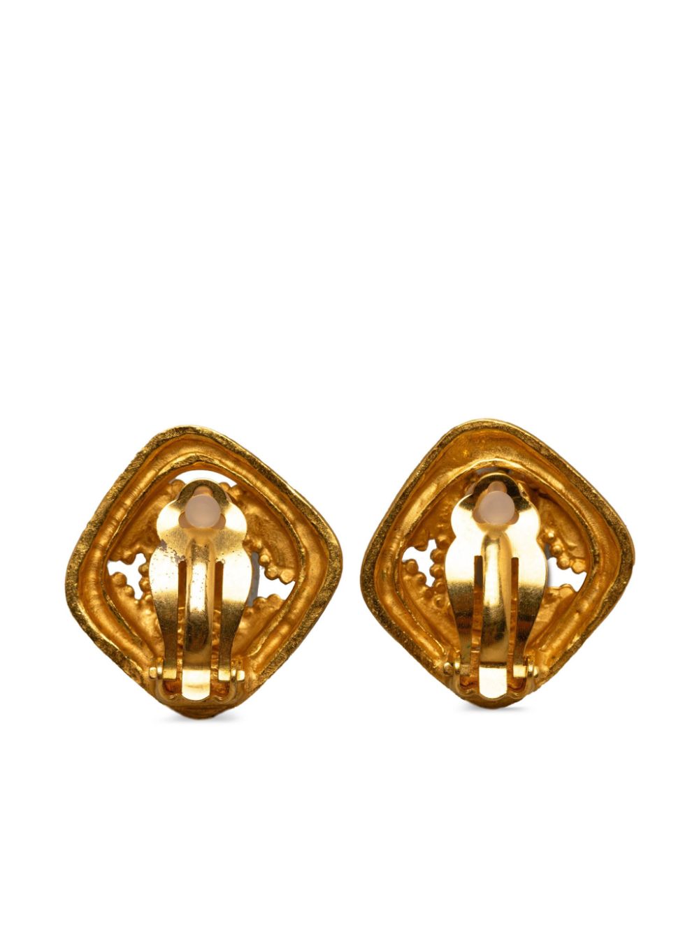 CHANEL Pre-Owned CC diamond clip-on earrings - Goud