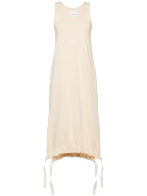Jil Sander monogram-embroidery jersey maxi dress