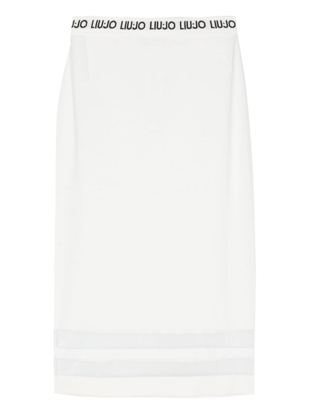 Image 2 of LIU JO logo-waistband pencil skirt