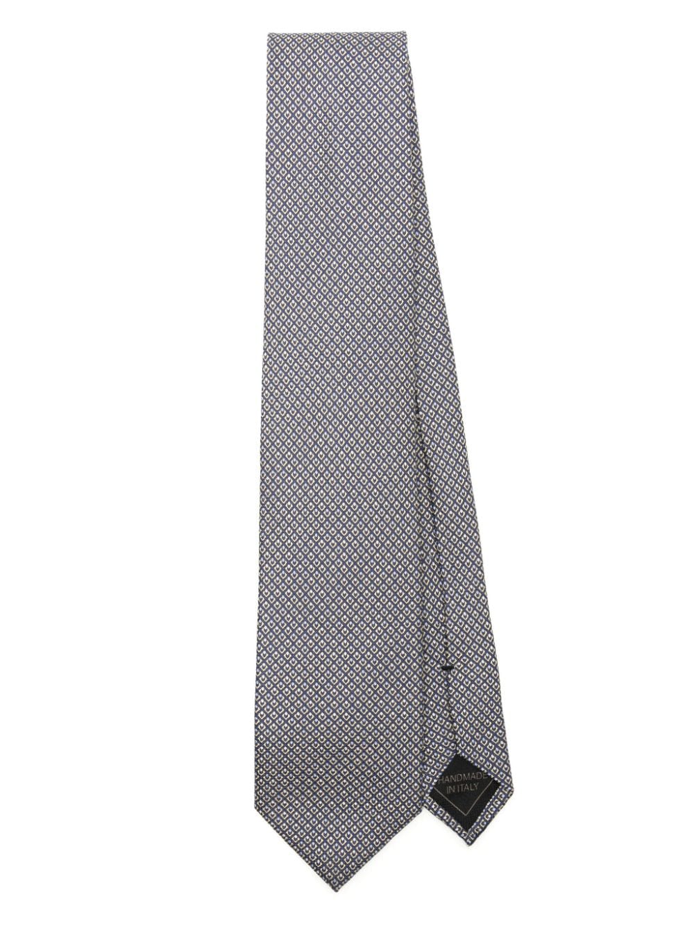 Brioni Pattern-jacquard Silk Tie In Blue