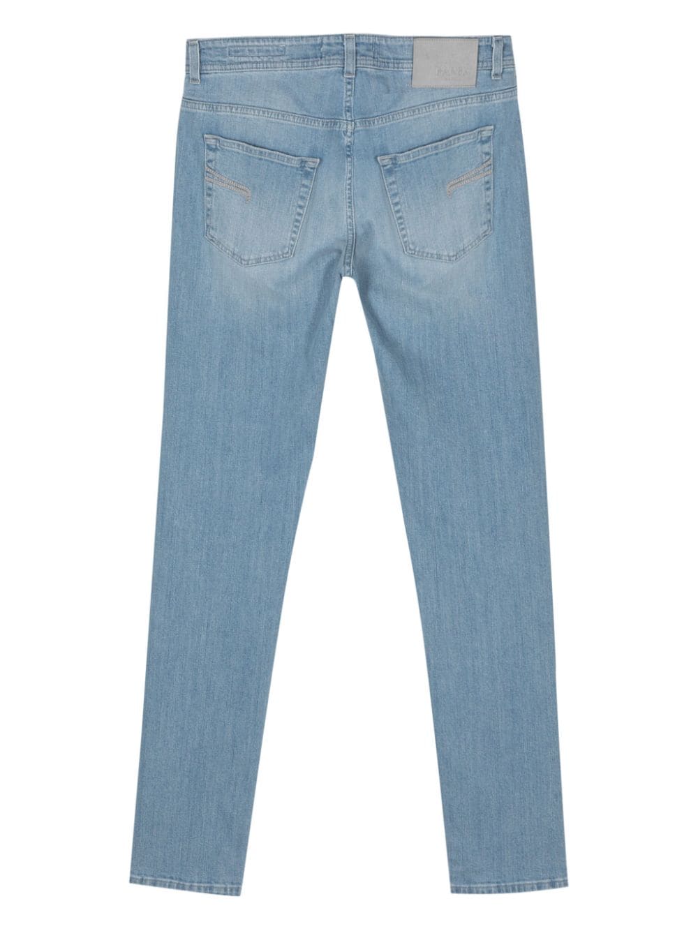 Shop Barba Low-rise Tapered-leg Jeans In 蓝色