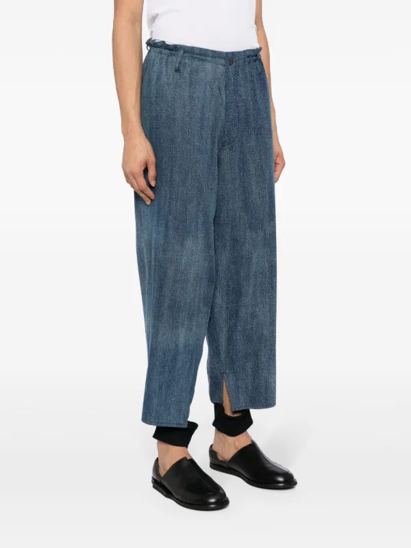 Yohji Yamamoto レイヤード ワイドパンツ | ブルー | FARFETCH JP