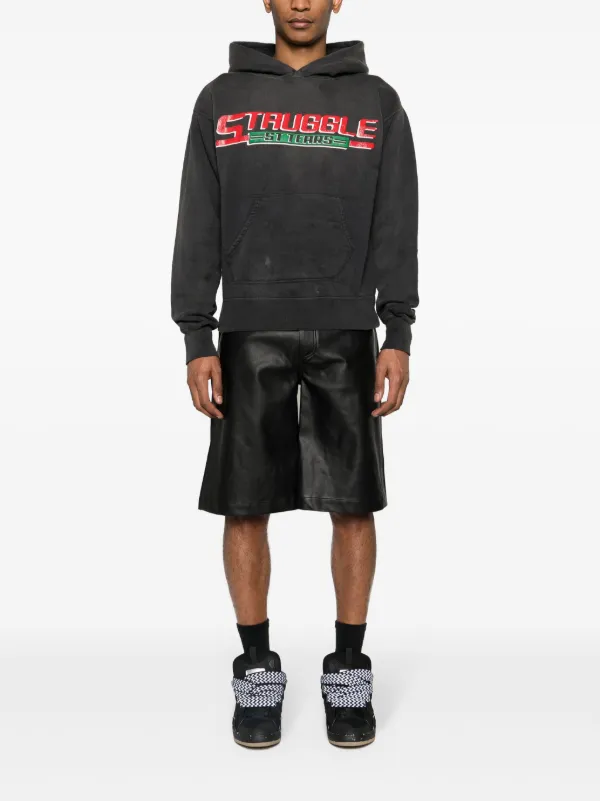 SAINT MXXXXXX Struggle Tears Cotton Hoodie | Grey | FARFETCH