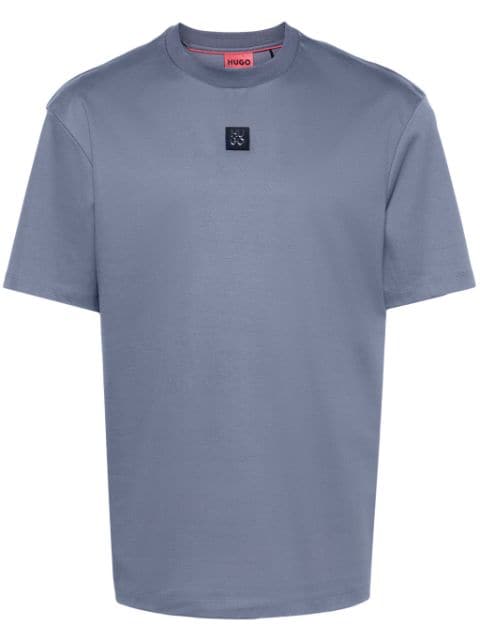HUGO logo-patch cotton T-shirt