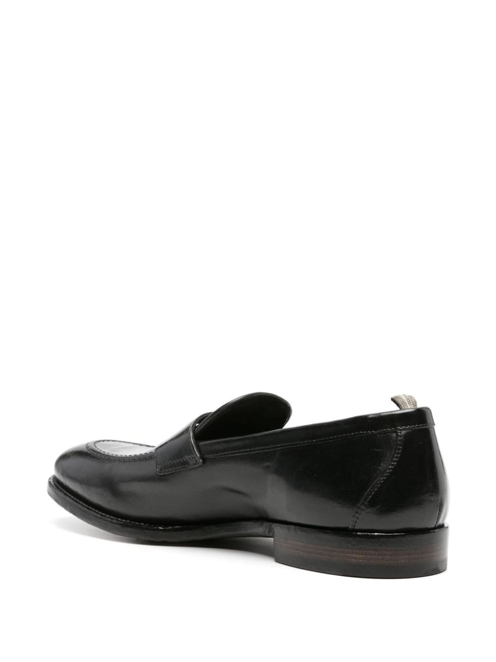 Shop Officine Creative Tulane 003 Leather Penny Loafers In Black