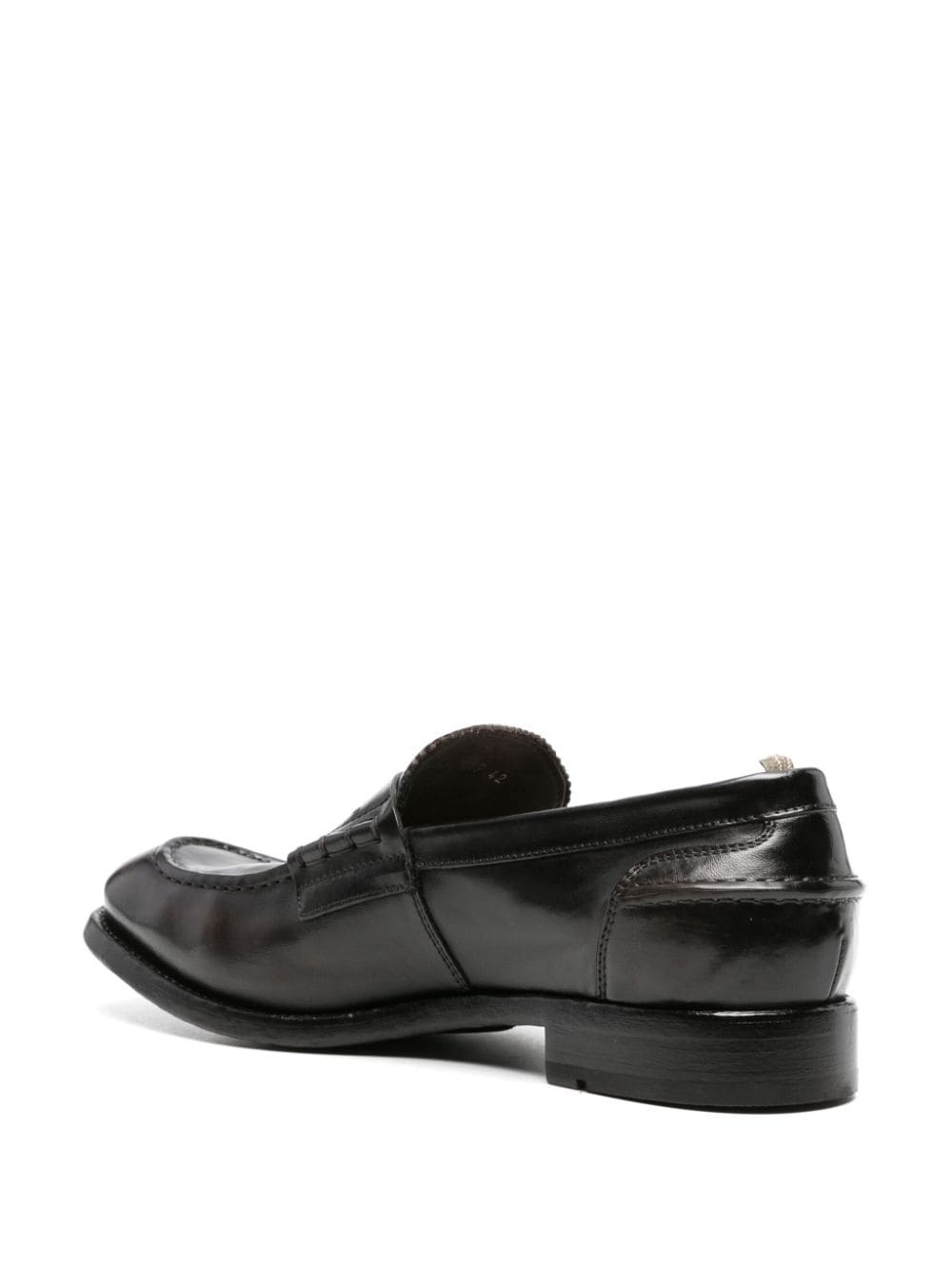 Shop Officine Creative Balance 017 Leather Penny Loafers In Brown