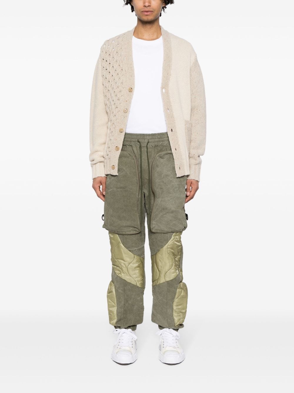 Shop Readymade Padded Cargo Trousers In Green