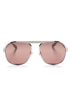 Gucci Eyewear リムレス スクエアサングラス | ブラウン | FARFETCH JP