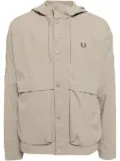 Fred Perry embroidered-logo jacket - Grey