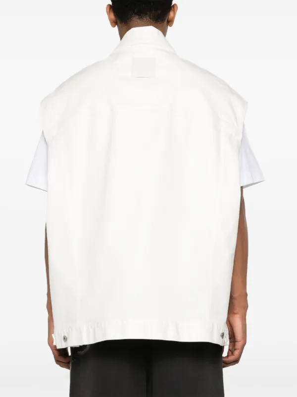 Off-White ロゴ デニムベスト | ホワイト | FARFETCH JP