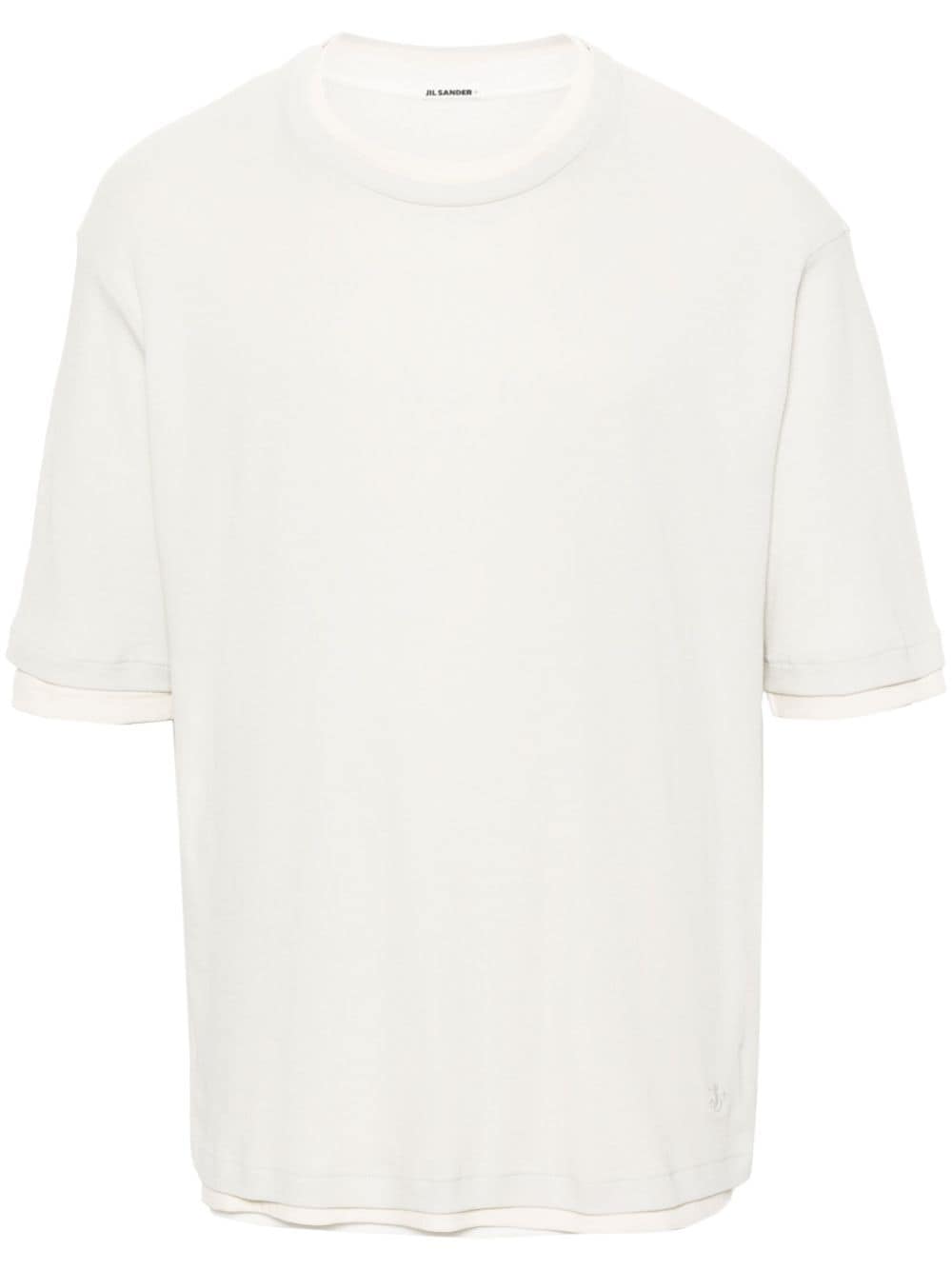 Jil Sander Layered Cotton T-shirts (pack Of Three) In 白色