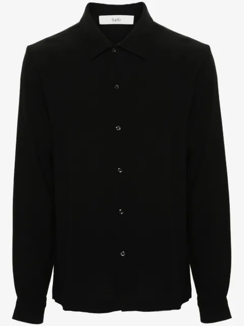 Séfr camisa de crepé manga larga