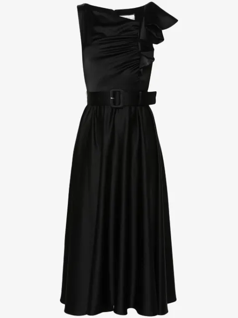 NISSA belted midi dress