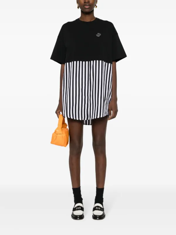 ワンピース PATOU COTTON SHIRT DRESS WITH LOGO EMBROIDERY Patou | Pleated shirt dress in organic cotton