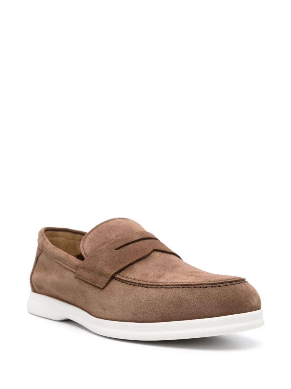 Shop Doucal's Rubber-sole Loafers In Brown