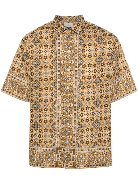ETRO mosaic-print cotton shirt