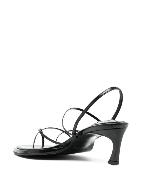 Reike Nen Garo 60mm Leather Slingback Sandals | Black | FARFETCH