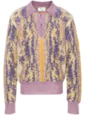 Winnie NY intarsia-knit brushed sweatshirt - Purple