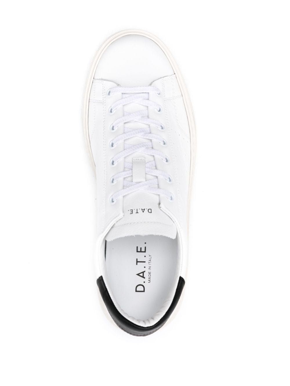 Shop Date Levante Leather Sneakers In White