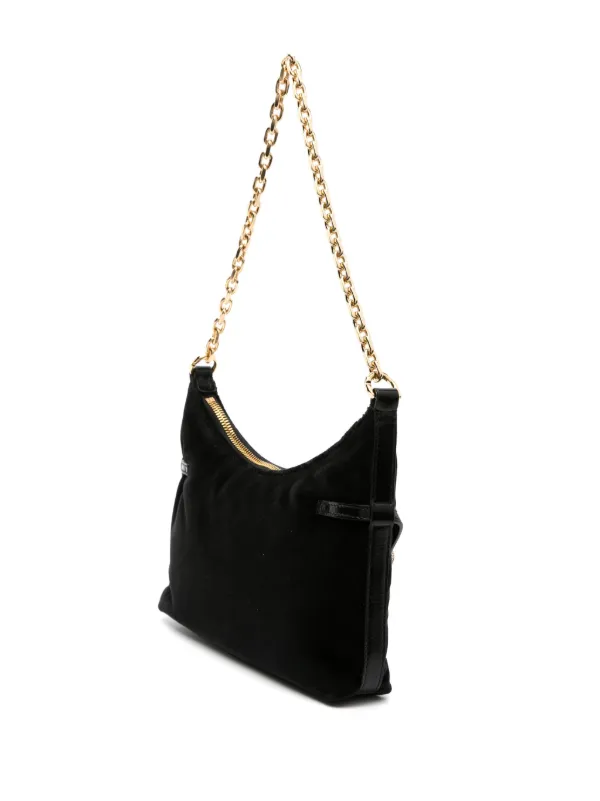 Givenchy Voyou Party Velvet Shoulder Bag | Black | FARFETCH