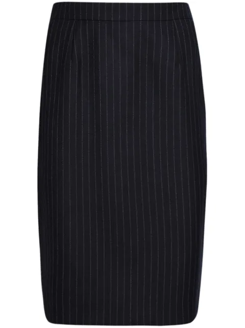 Saint Laurent pinstripe-pattern silk skirt