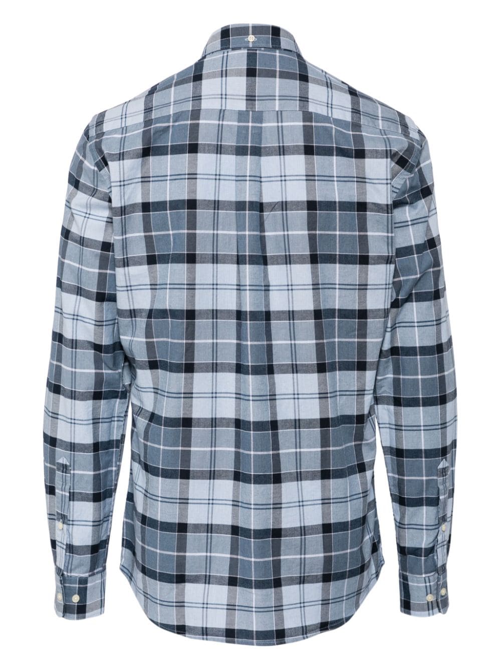 Barbour checked poplin cotton-blend shirt - Blauw