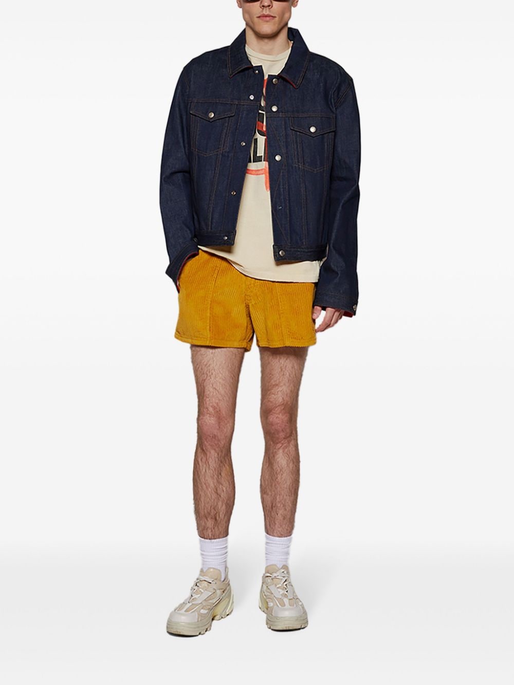 Shop Gallery Dept. Surf Corduroy Shorts In Yellow