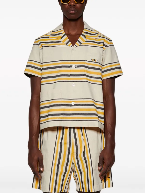 BODE Namesake Striped Shirt Neutrals FARFETCH