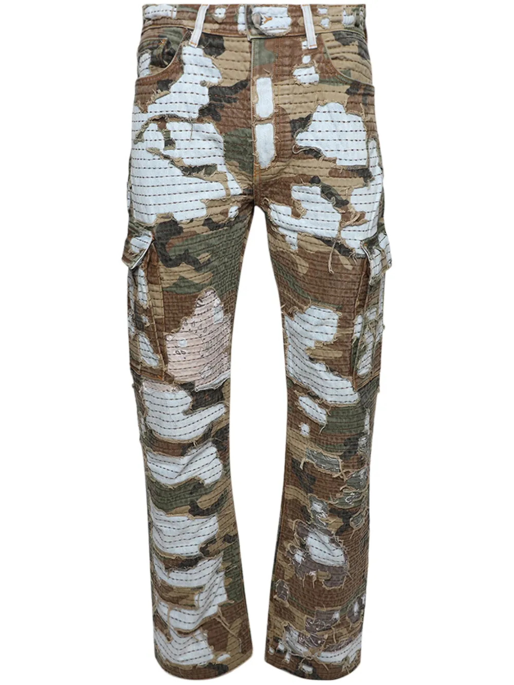 Camo Boro Repair straight jeans