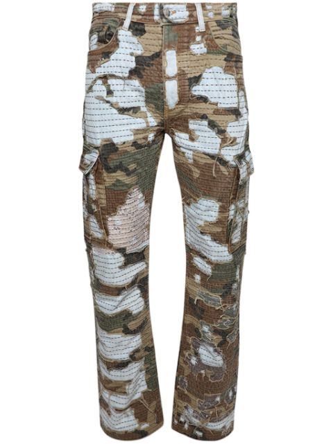 AMIRI Camo Boro Repair straight jeans