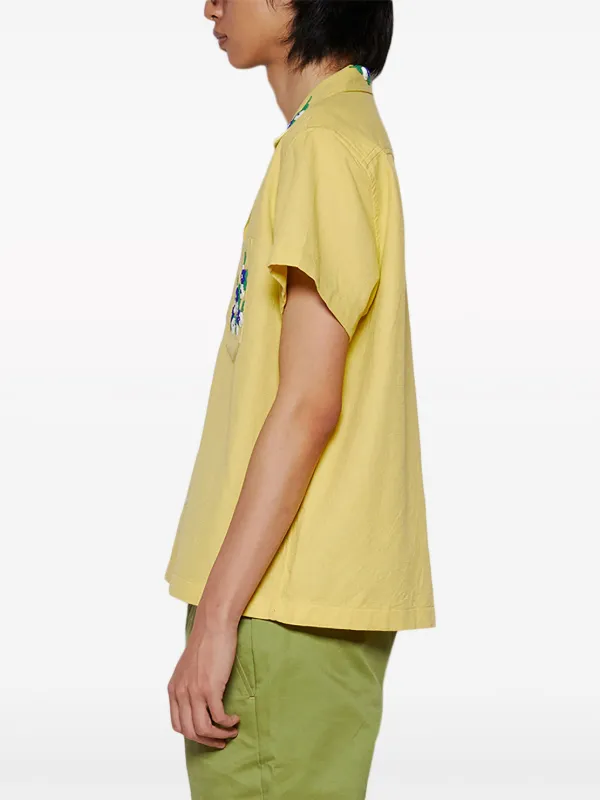 BODE Chicory Beaded Shirt | Yellow | FARFETCH