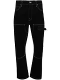 AMIRI logo-embroidered carpenter trousers - Black