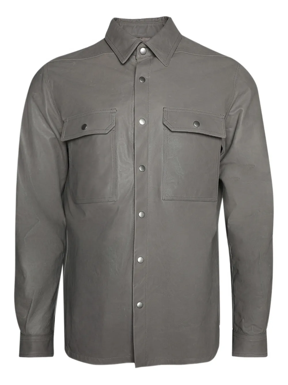 Rick Owens GIACCA IN PELLE - OUTERSHIRT - Gris