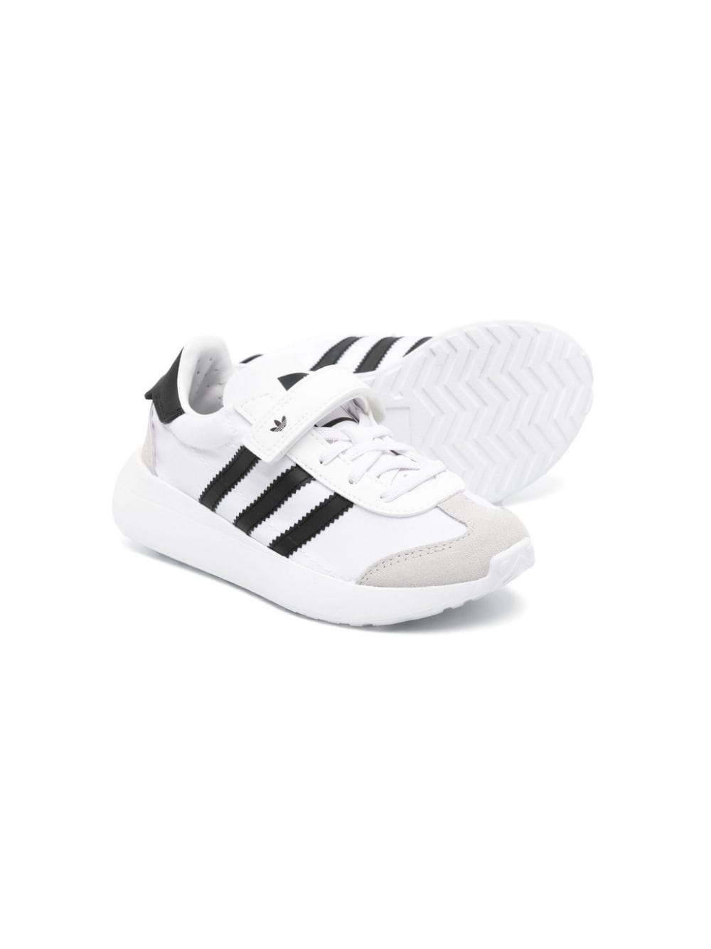 adidas Sneakers met klittenband en drie strepen - Wit