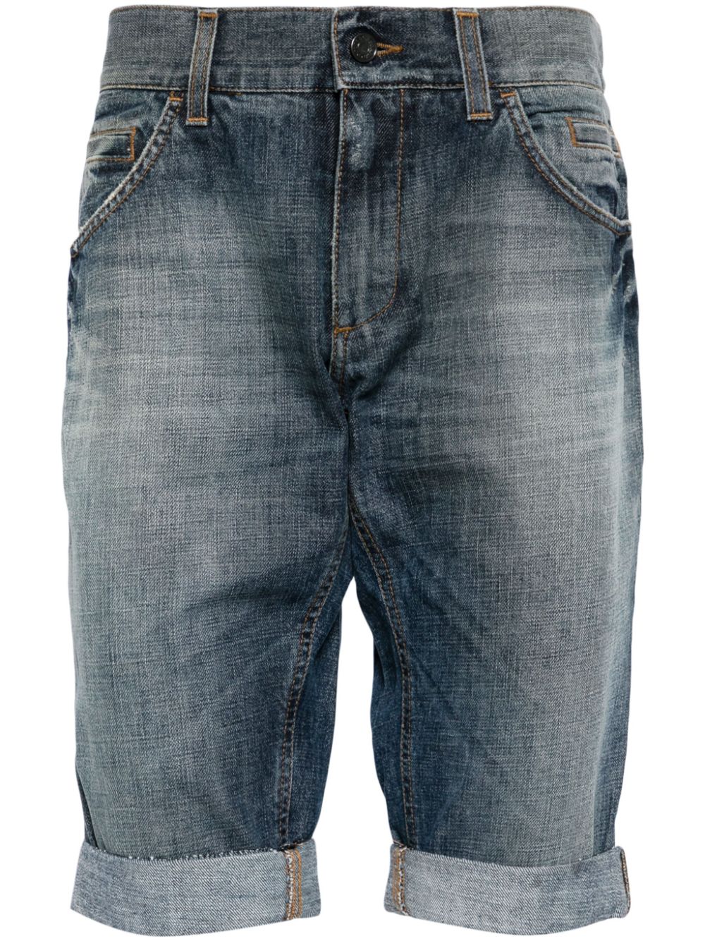 Dolce & Gabbana Knee-length Denim Shorts In Blue