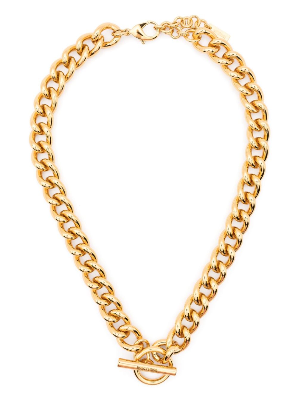 moschino collier en maille gourmette - or