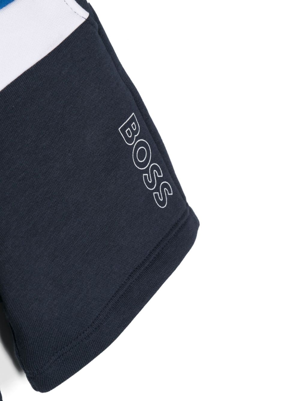 BOSS Kidswear Trainingsshorts met logoprint Blauw