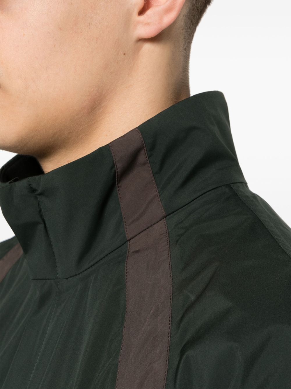 Shop Ranra Recycled-polyester Windbreaker In Green
